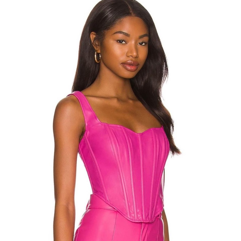 Revolve Faux Leather Corset Bustier